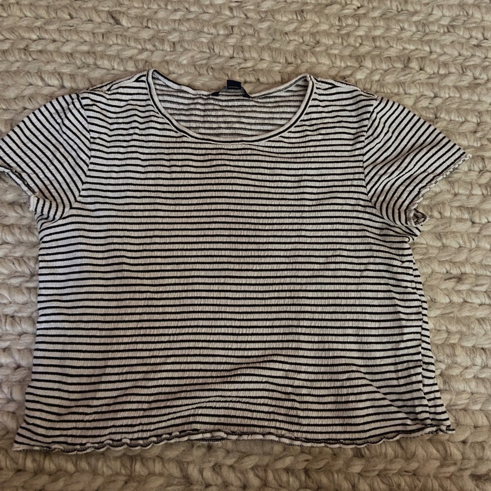 american eagle ribbed striped top
